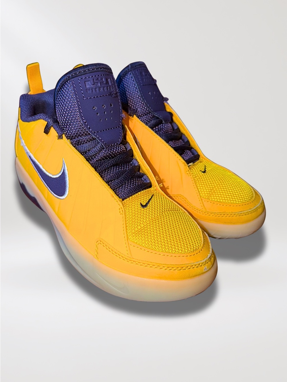 Nike LeBron Witness 9 Kids 3Y Amarillo Cave Purple HV2271-700